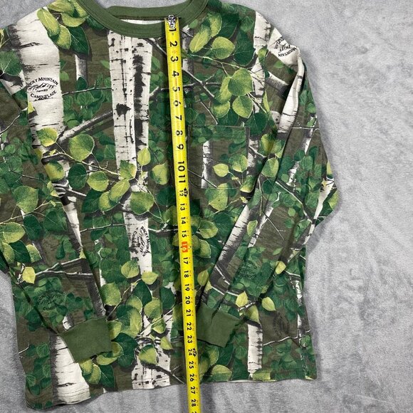 Vintage Rocky Mountain Camouflage Long Sleeve Shirt Large 100% Cotton Made USA - Picture 2 of 7